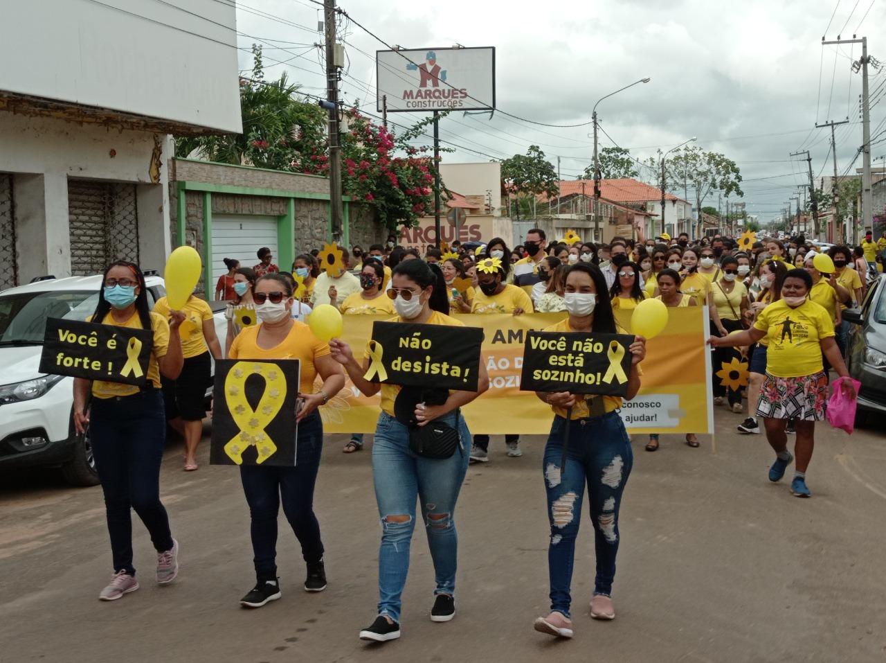 Caminhada pela Vida movimenta o Centro de Bacabal e fecha a campanha Setembro Amarelo no Município