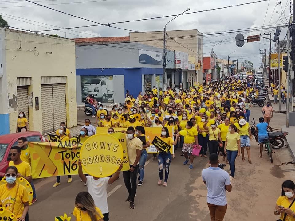 Caminhada pela Vida movimenta o Centro de Bacabal e fecha a campanha Setembro Amarelo no Município